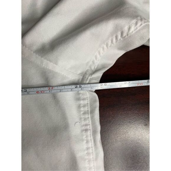 Saddlebred Easy Care Oxford White Mens Button Up Long Sleeve Size 17.5 Neck - Picture 7 of 7